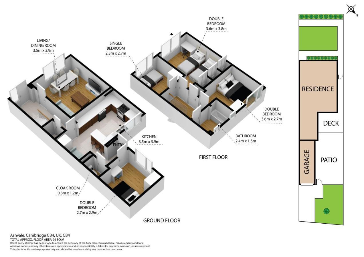 Apartment 4 Bedroom House With Parking & Garden By Cherry Short Let's & Services *